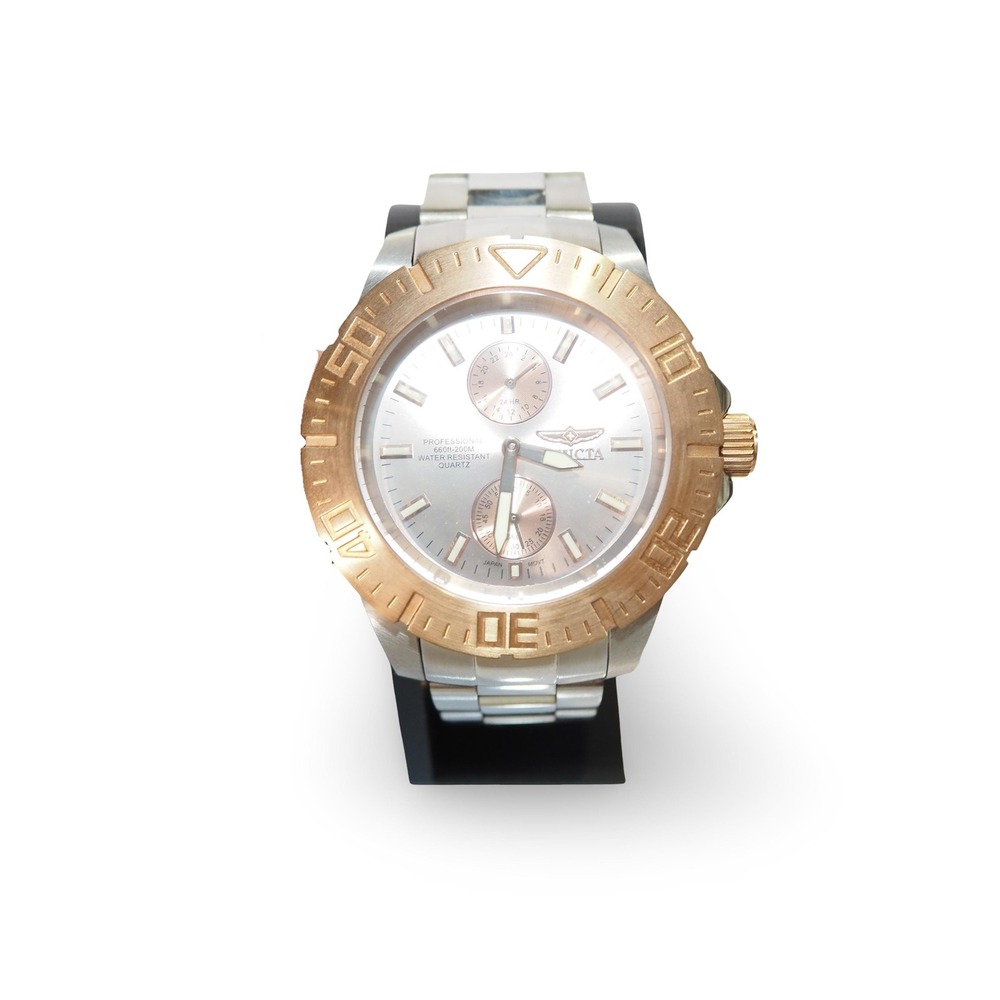 Invicta Pro Diver 14347 Men's 44mm Two Tone Rose Gold Quartz Watch 200M